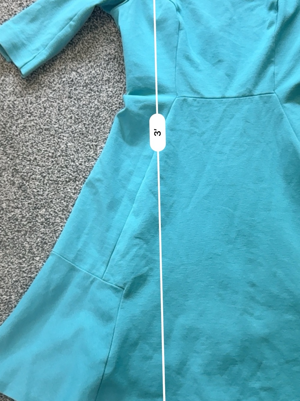 Boden Alice Ponte Fit & Flare Dress Turquoise Scoop Neck US 4R - Picture 5 of 9